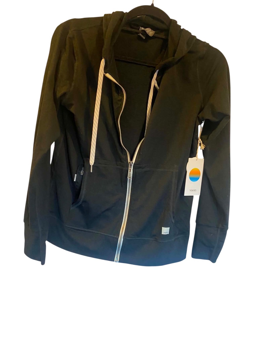 NWT Vuori Halo Performance Hoodie Full Zip BLACK Size Small